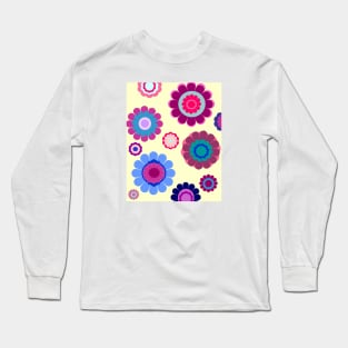 Colorful Floral Pattern Long Sleeve T-Shirt